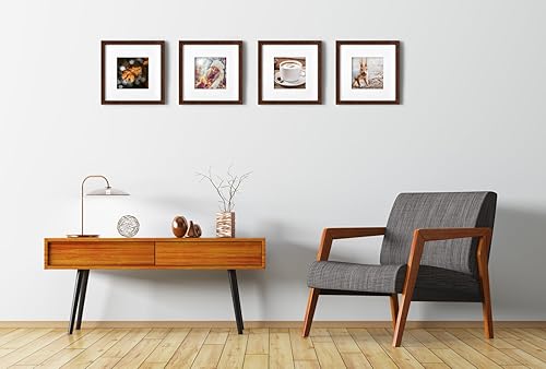 Vista 160 de Yaetm Portarretratos de 12 x 12 pulgadas con paspartú para fotos de 8 x 8 pulgadas, juego de 9 marcos cuadrados de 12 x 12 pulgadas, marco blanco