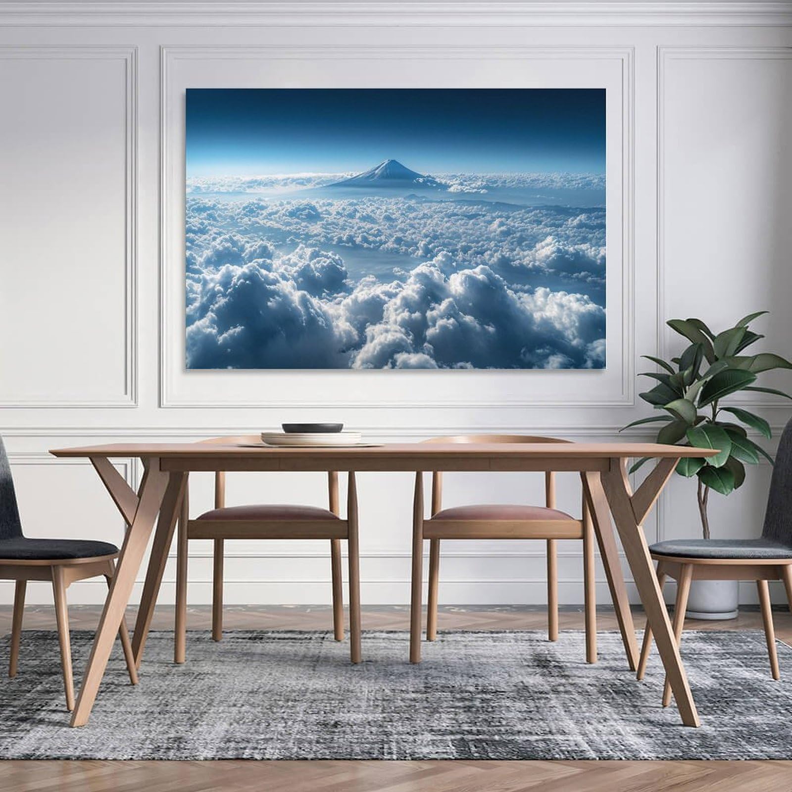 日本画 親子の風景 木製フレーム 約55cm Amazon.co.jp: 絵画 富士山の雲と霧の遠景インテリア 絵画 美しい日本