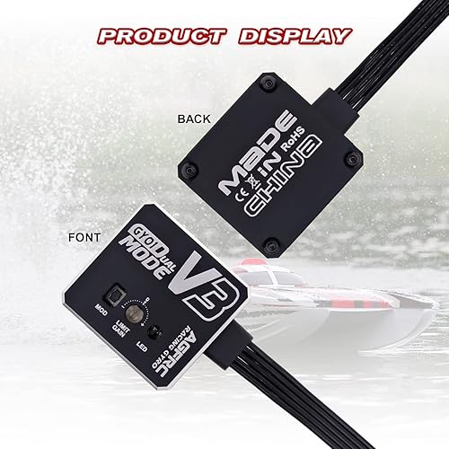 Miniatura 7 de AGFRC Giroscopio RC de doble ganancia - Giroscopios nominados afinados con caja de aluminio para coche RC barco (GY01 V3)