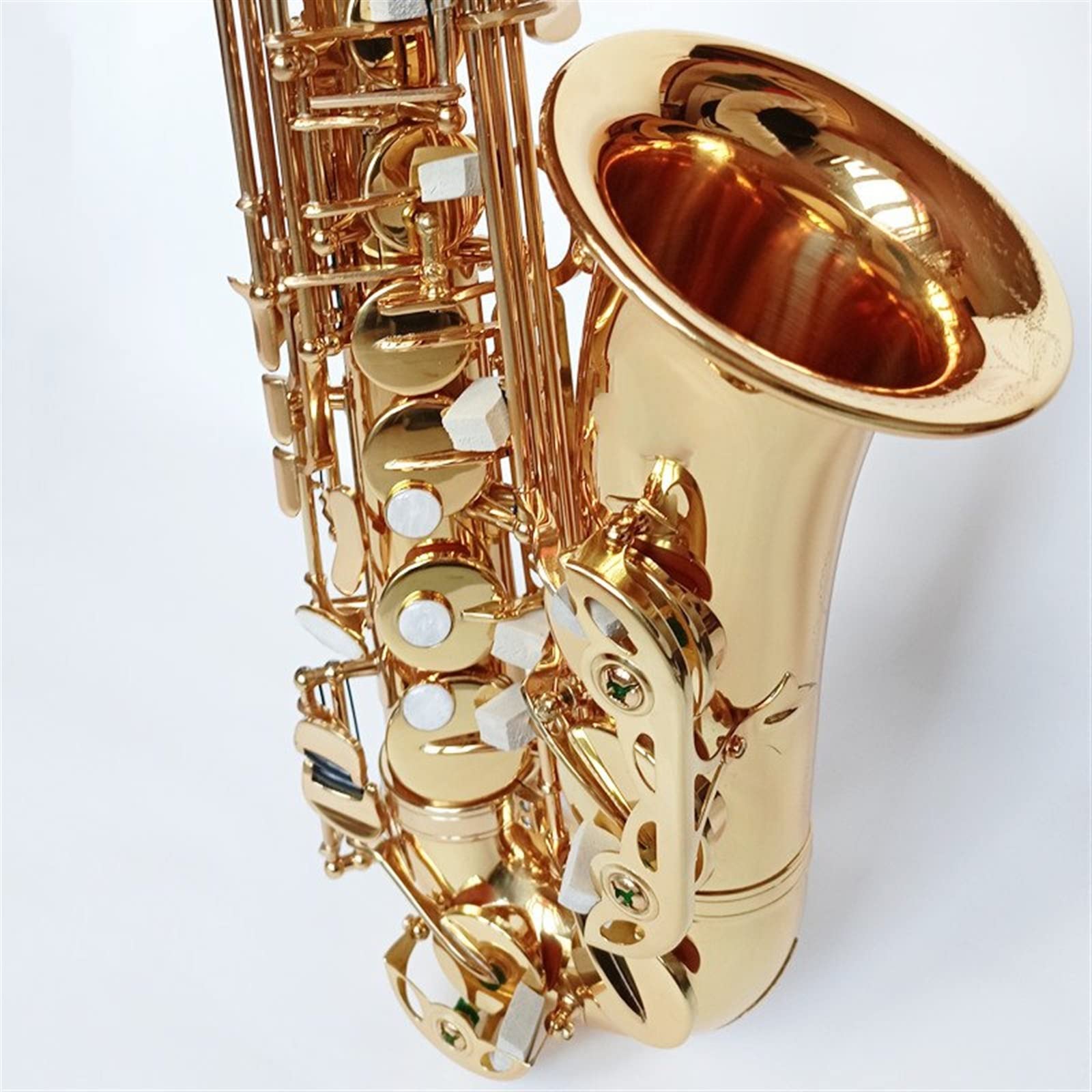 Saxophon Es-Alt-Saxophon Messing Goldlack Saxophon-Instrument Es-Saxophon Mit Zubehör
