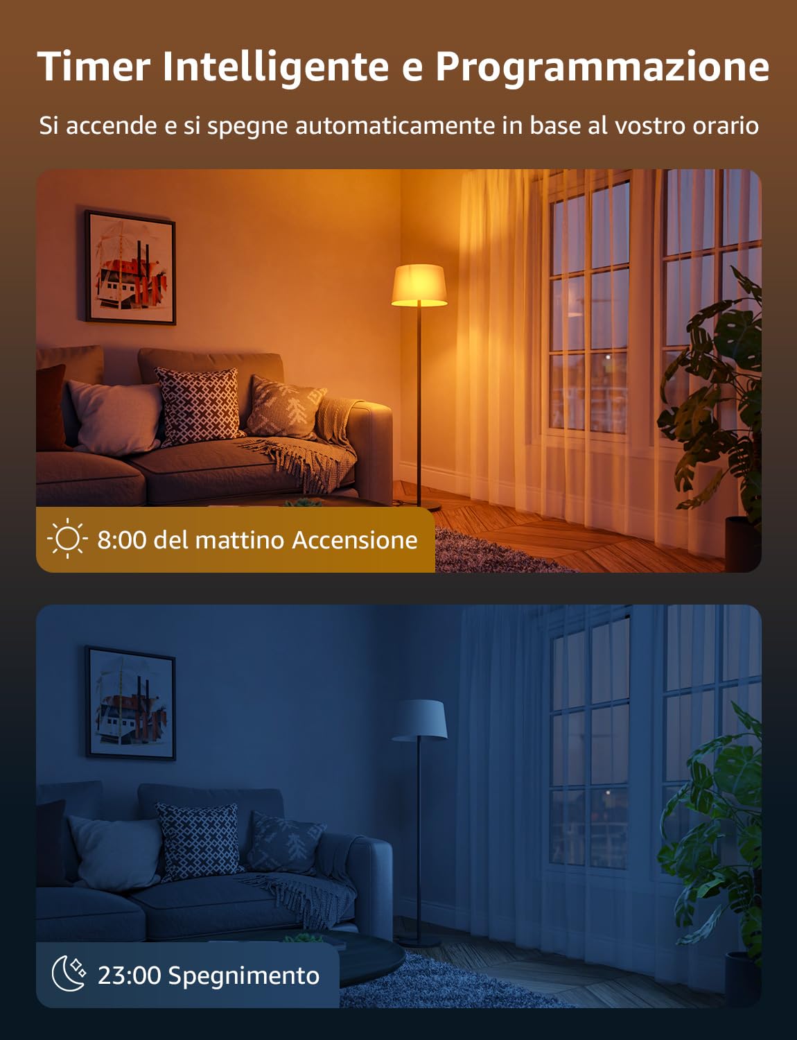 Lepro B3 AI Lampadina Smart E27, 1521LM RGB&Luce Bianca Regolabile, Progettista Illuminazione AI Personalizzato, Funziona con Alexa/Google Assistant, Connessione Wi-Fi e Bluetooth, Sync Musicale, 2pcs