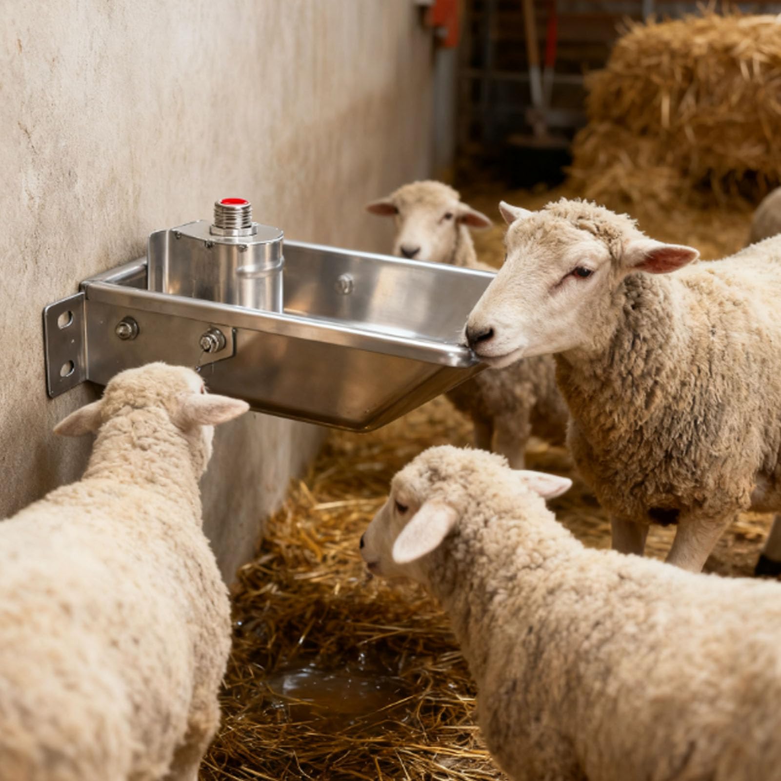 Generic Distributore Automatico di Acqua in Acciaio Inossidabile con Valvola a Sfera Galleggiante, per L'idratazione di Animali Bovini, Ovini, Caprini