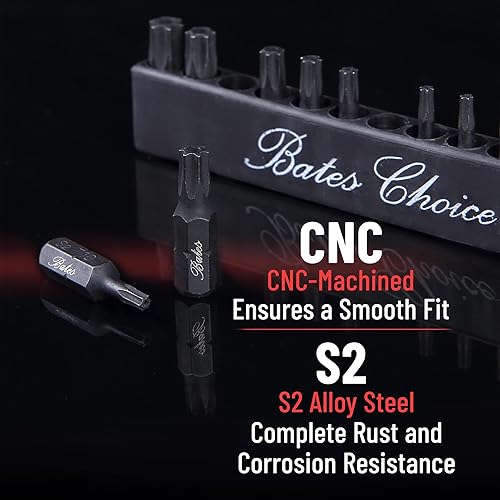 Miniatura 4 de Bates Juego de brocas Torx a prueba de manipulaciones - Juego de 13 piezas de brocas de seguridad Torx T4-T40