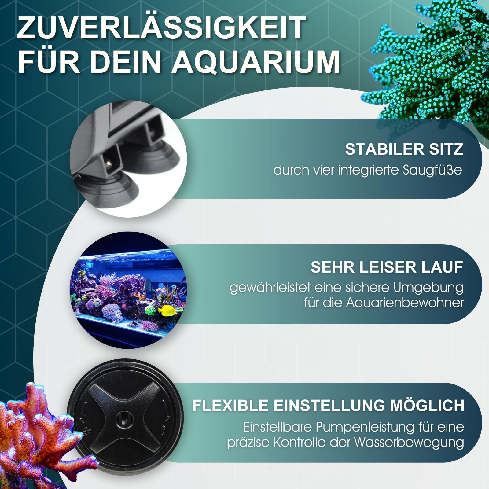 TUNZE Rückförderpumpe Silence I Energieeffiziente Aquarienpumpe für Meer- und Süßwasseraquarien I leise & kraftvolle Aquarium Pumpe mit geringem Energieverbrauch I Hochwertige Universalpumpe