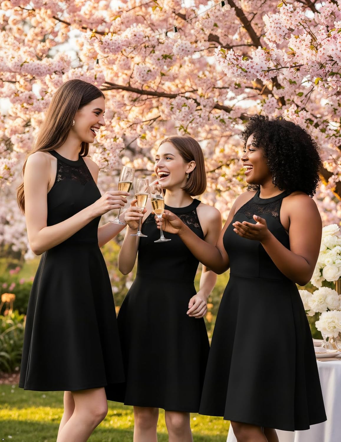 Bbonlinedress Women Cocktail Formal Wedding Dress Halter Evening Party Short Bridesmaid Holiday Prom Dresses for Teens 2026 - Image 4