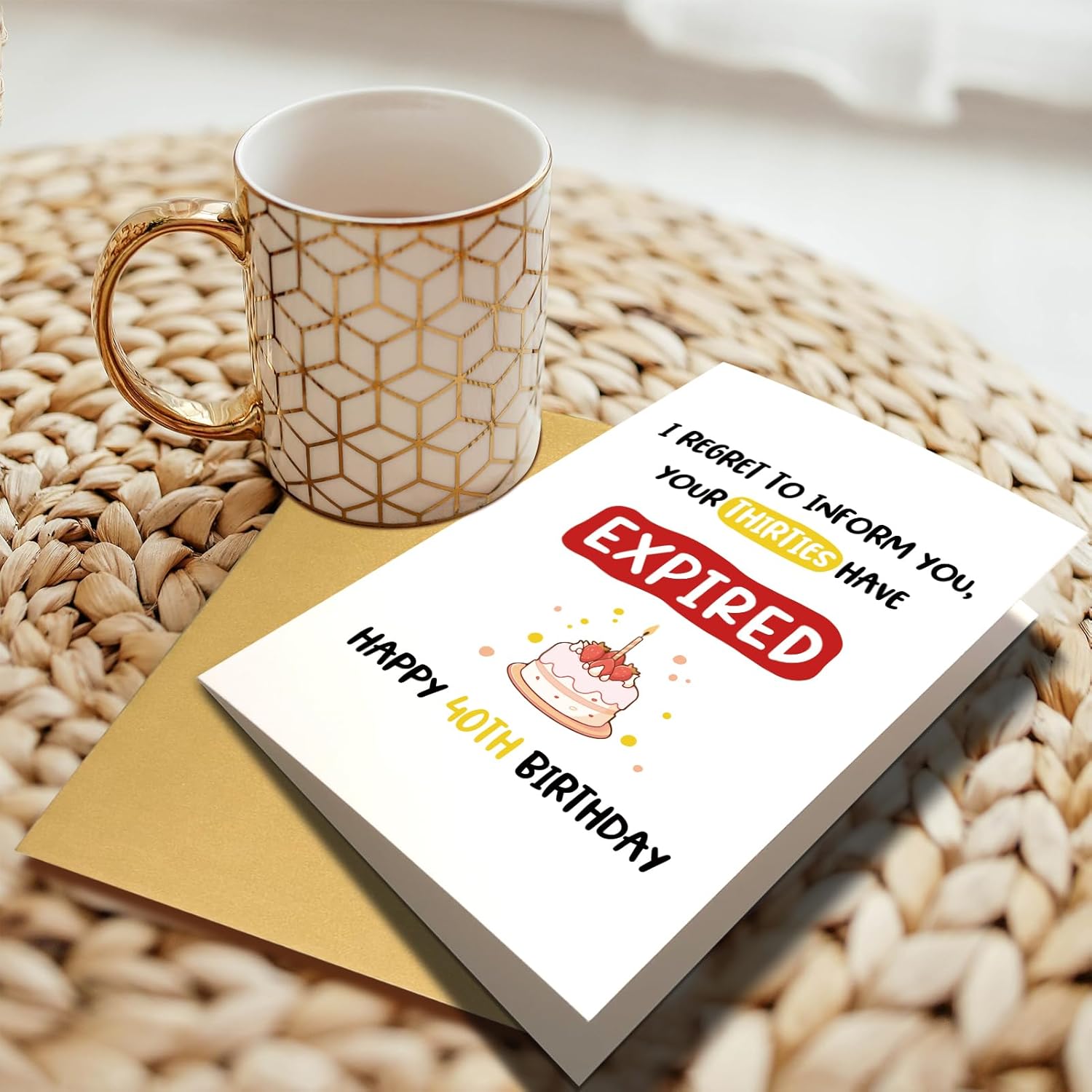 Chenive Funny 40th Birthday Card for Him Her, Humor 40 Years Old Birthday Card for Men Women, 40th Bday Cards Gifts for Friend Sister Brother, Inform You Your Thirties Have Expired - Image 6