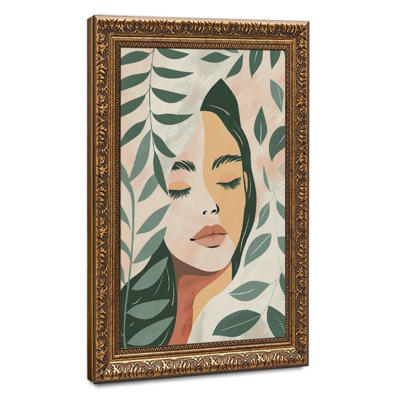 Bareronor Abstract Face Body Canvas Poster Bedroom Decor Landscape Office Room Decor Gift 24" L X 36" W
