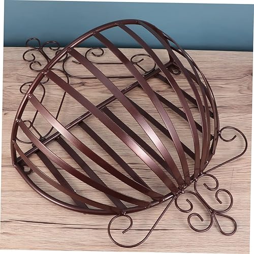 Miniatura 4 de DOITOOL Soporte de maceta de pared de hierro europeo, maceteros grandes semicirculares para barandillas de bronce para montaje en pared