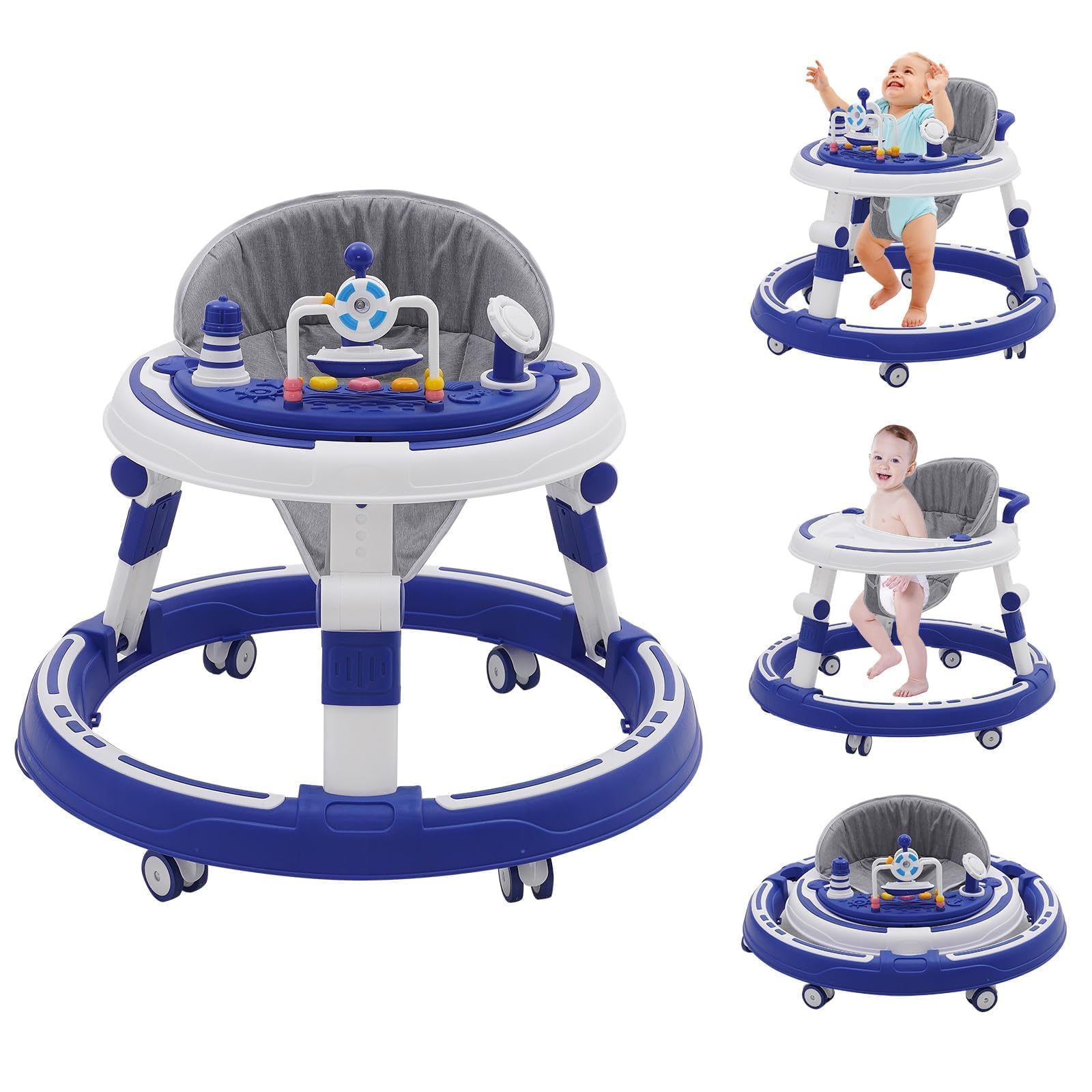 Andador para Bebés Plegable A Prueba De Vuelcos Aprendizaje Montessori Aprendizaje Musical Andador De Juguete para Exteriores 5 En 1 Tacata Bebe