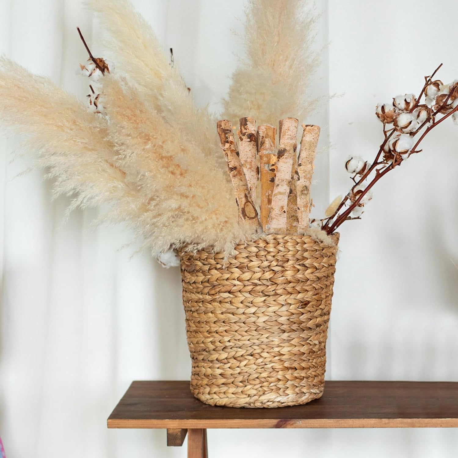 8pcs Birch Wooden Craft Sticks for DIY Flower Arrangements
