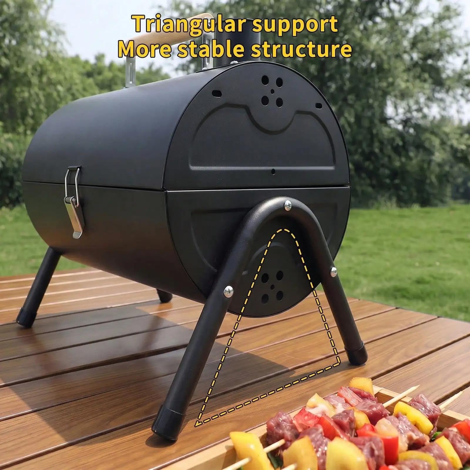 Barbacoa Portatil Parrilla de barbacoa carbón portátil doble capa