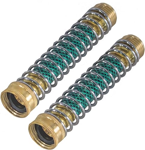 Miniatura 2 de Hourleey Protector de manguera de jardín, adaptador de extensión de manguera con resorte helicoidal, paquete de 2