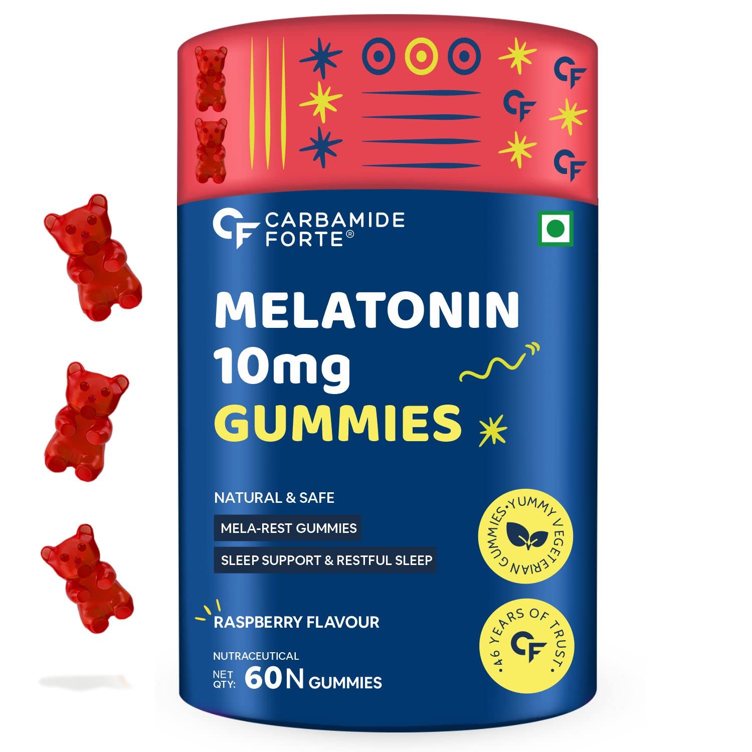 Carbamide Forte Melatonin 10mg sleep Gummies for Men & Women | Sleep Supplements- 60 Veg Gummies (B08LH8HV1V) Amazon Price History, Amazon Price Tracker