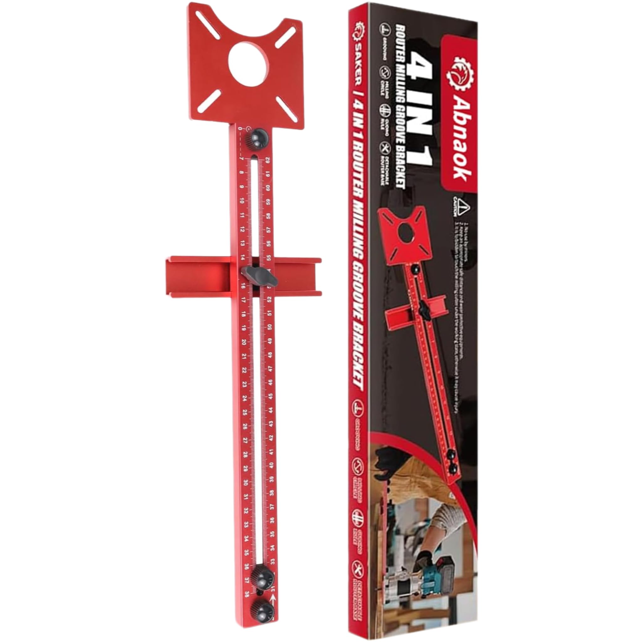 Upgraded Router Milling Groove Bracket,Adjustable Cabinet Template Tool,Cabinet Hardware Jig, Router Jigs for Woodworking