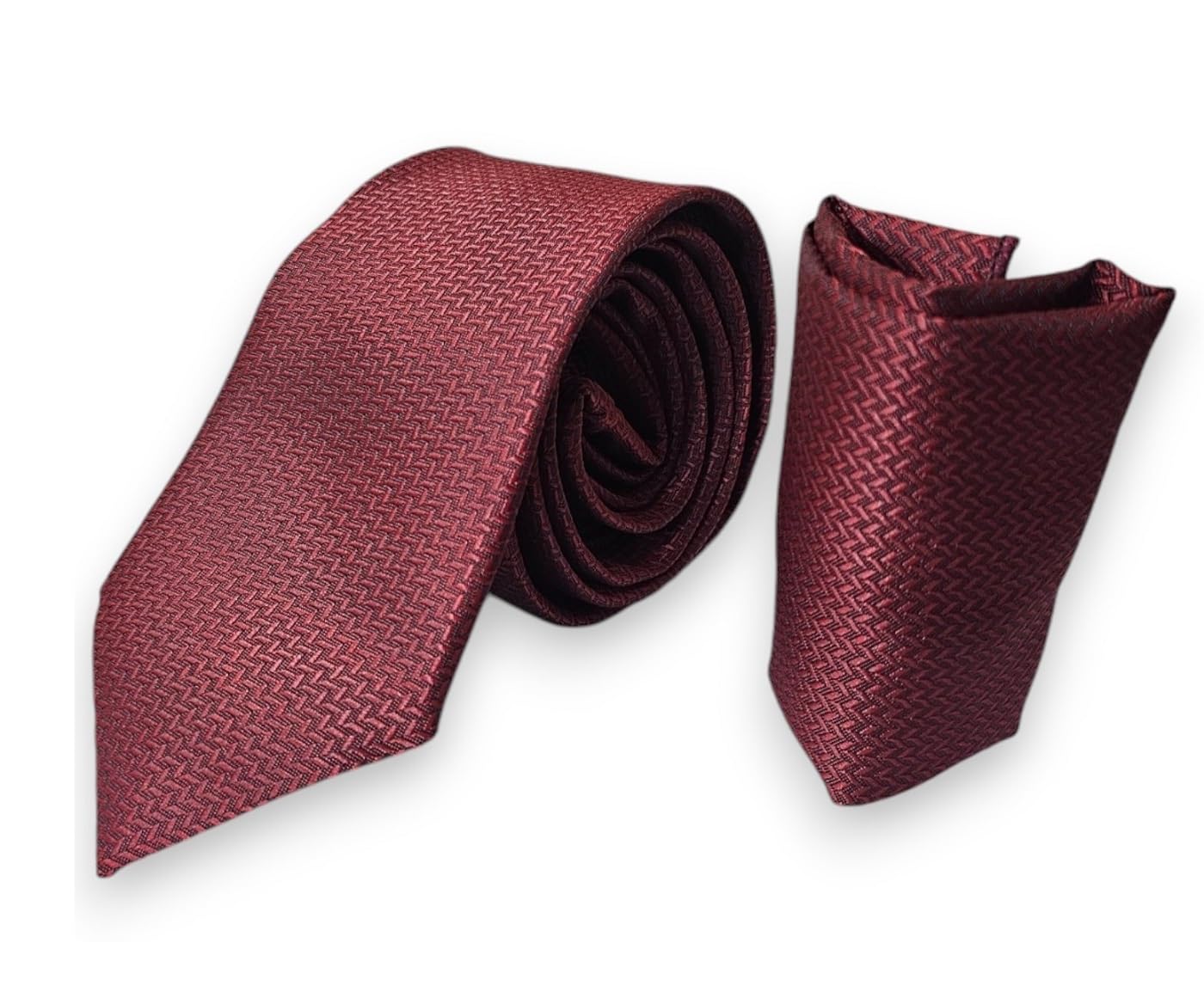 Men's Italian Silk Tie & Pocket Square Set – 2.75" Width Necktie with 10x10 Matching Handkerchief – Formal Business Wear – Elegant Two-Piece Set-image-8