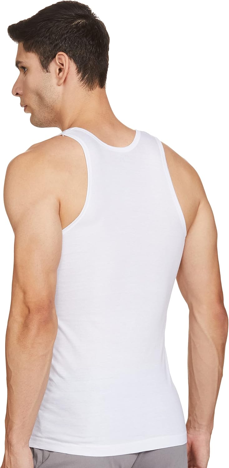 Rupa Jon Men's Solid Regular Fit Vest (8905284195003_White M), White, M