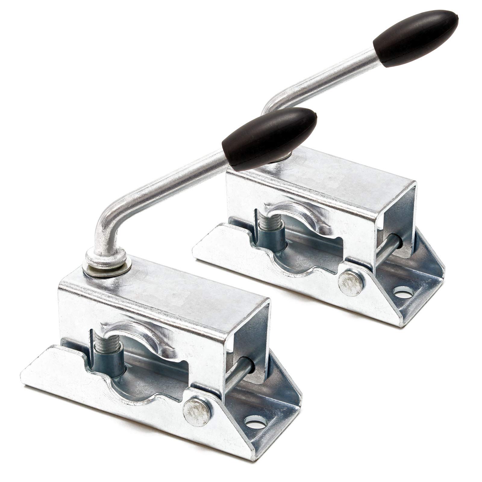 Wiltec Piede stabilizzatore per rimorchio Carrello appendice 2 pz. 700 mm x Ø 48 mm con morsa di Supporto