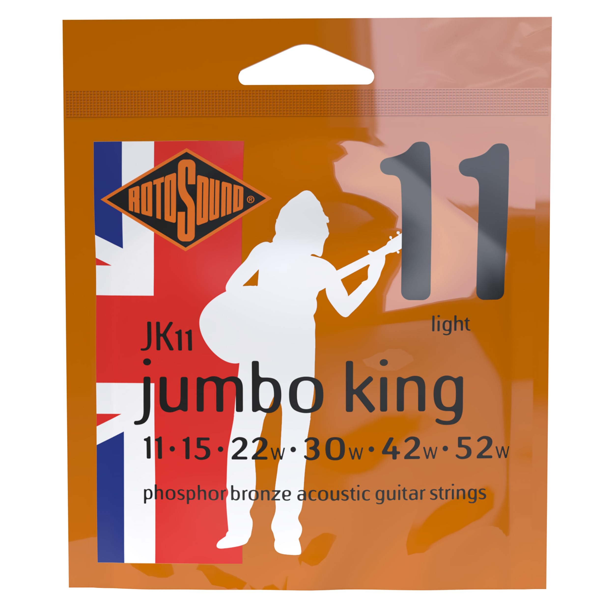 ROTOSOUND JK11 JUMBO KING ACOUSTIC  GUITAR STRINGS 11-52 GAUGE