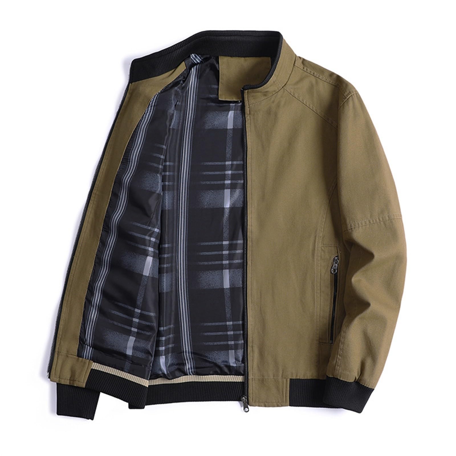 Générique Blouson Homme Hiver Chaud Léger Slim Fit Manteaux Manches Longues Léger Veste D'automne Coupe Vent Veste D'extérieur Bomber Déplacements Quotidiens Aller Au Travai