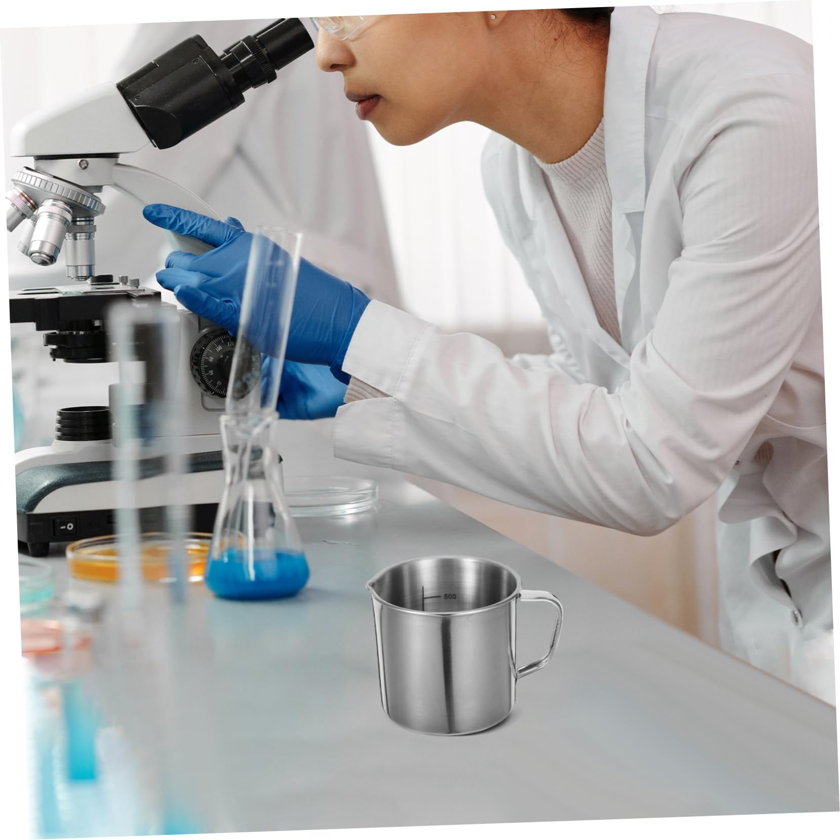 Cabilock 3 piezas Copa Inoxidable con Graduada Vaso Medidor de Resistente y Fácil de Limpiar para Cocina y
