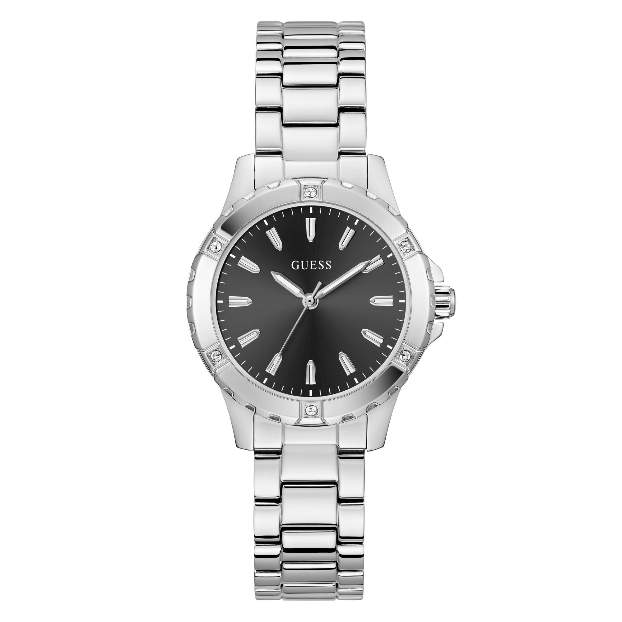 Guess GW0948L1 Mist - Reloj de Pulsera para Mujer (35 mm, Correa de Acero Inoxidable y 3 Bares), Color Plateado