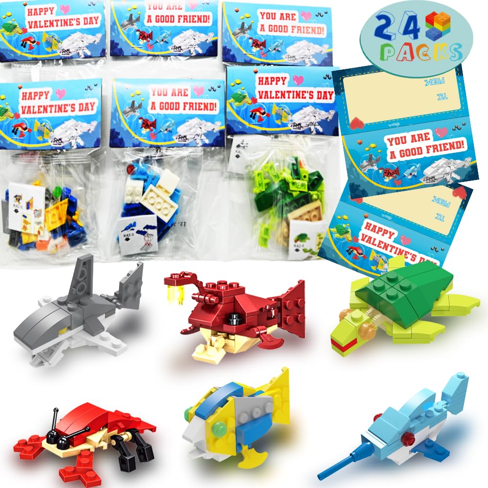 Moontoy Party Favors For Kids, 24 Pack Animals Building Blocks Toy For - View #8