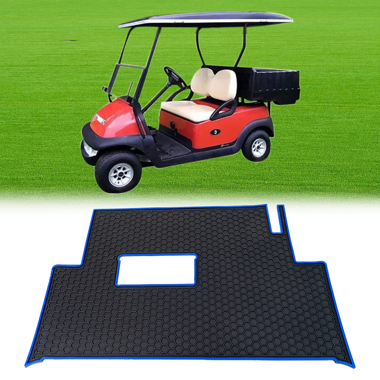 biosp Full Coverage Golf Cart Mat Replacement for Precedent (2004-2022)/Onward & Tempo (2017-2022)/Villager & V4L (2019-2022) Club Car Floor Liner