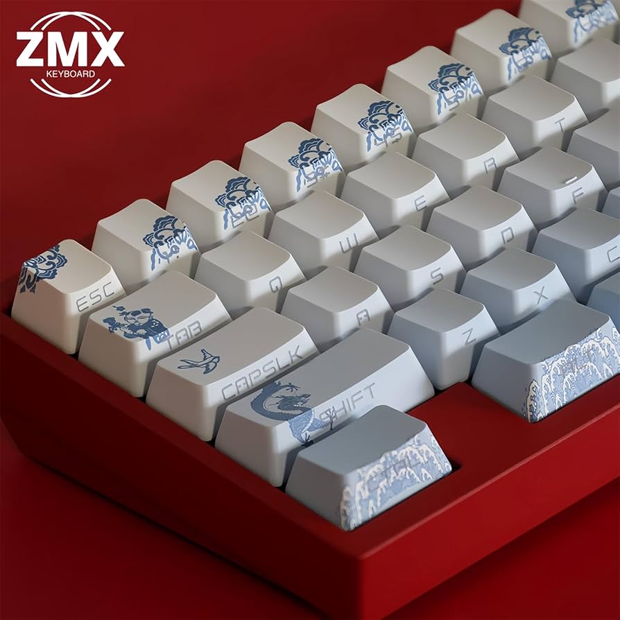 Amazon.com: JKDK Side Printed Keycaps,Shine Through PBT Dye