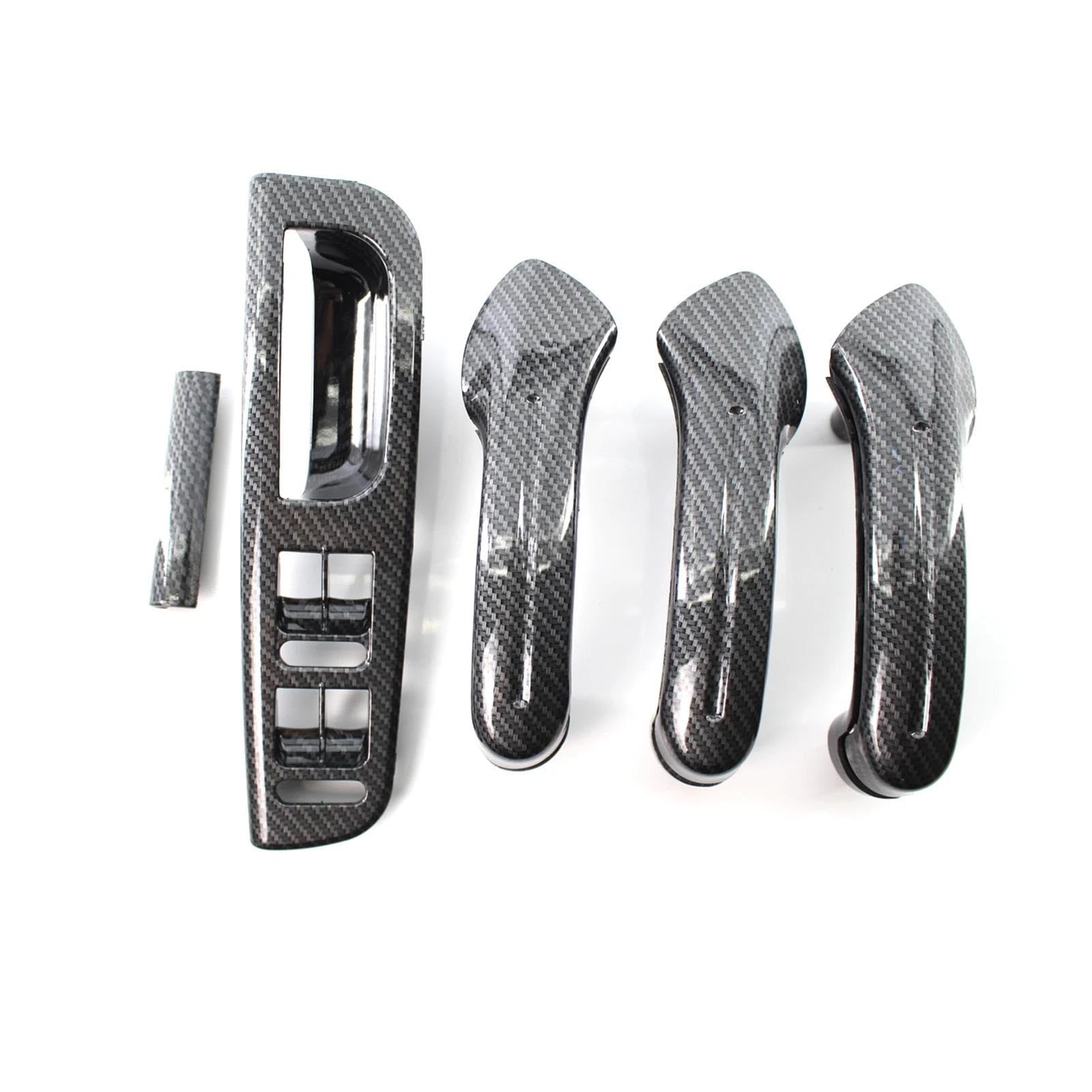 HLWXMDZ for VW for Jetta for Golf MK4 1999-2004 Car Master Window Switch Control Panel Trim Bezel + 3 Interior Door Grab Handle