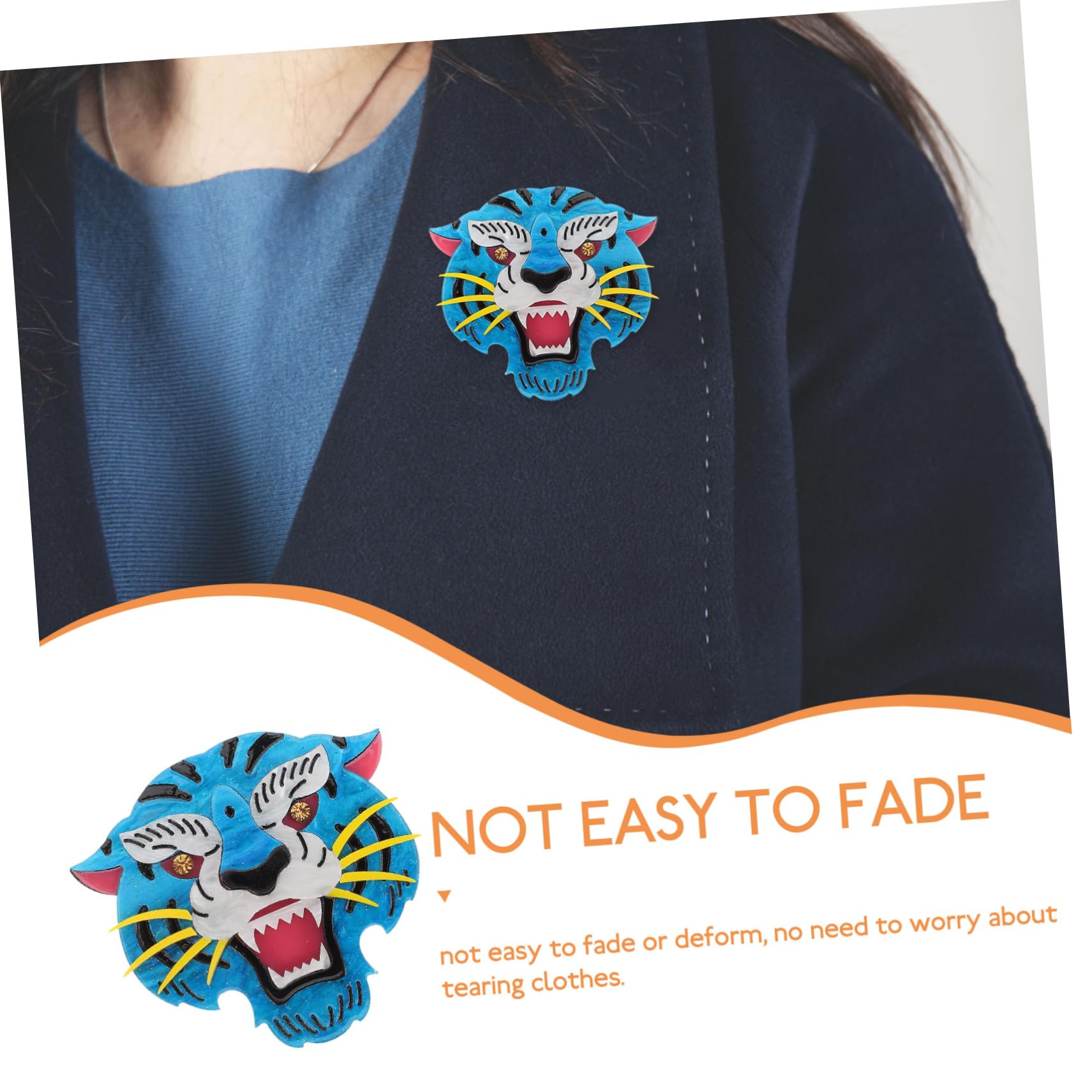 SHERCHPRY Tiger Brosche Cartoon Brosche Anstecknadeln Für Mädchen Schultasche Tier Frauen Anstecknadeln Süße Taschennadeln Verschlüsse Für Kleidung Pullover Clip Tiger Form