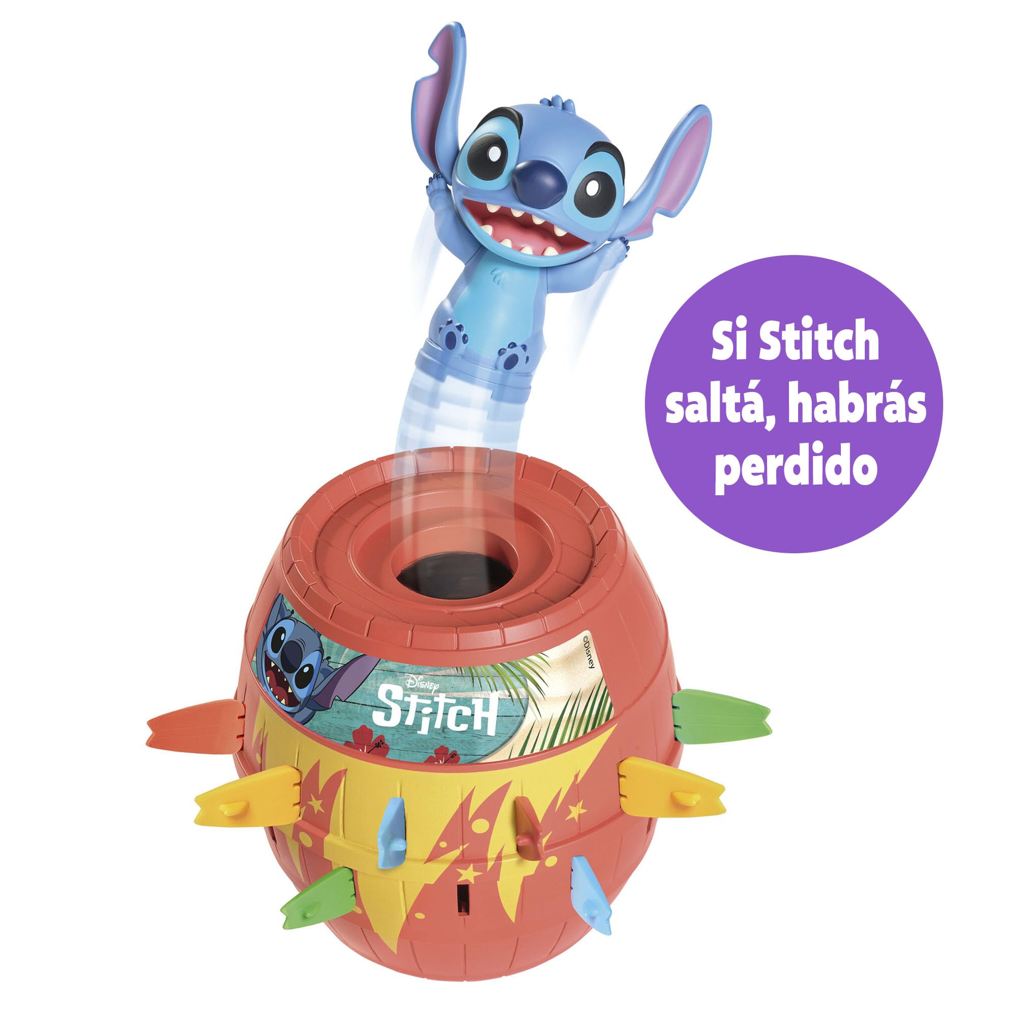 Bizak Salta Stitch, Salta Pirata con Stitch, Juego de acción con Tablas de Surf, (30693772)