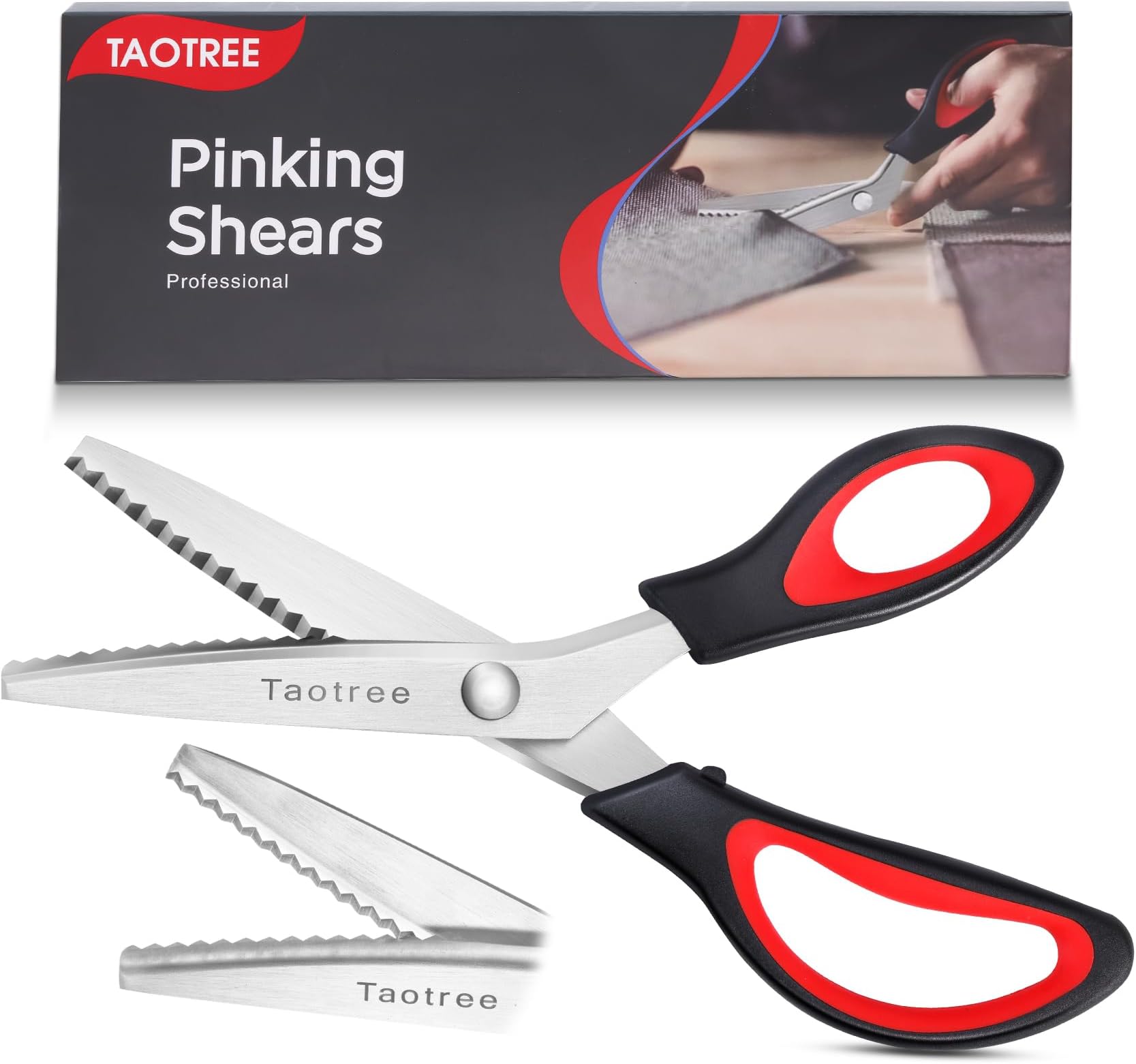 Amazon.com : JISTL Pinking Shears For Fabric Ultra Sharp Stainless ...