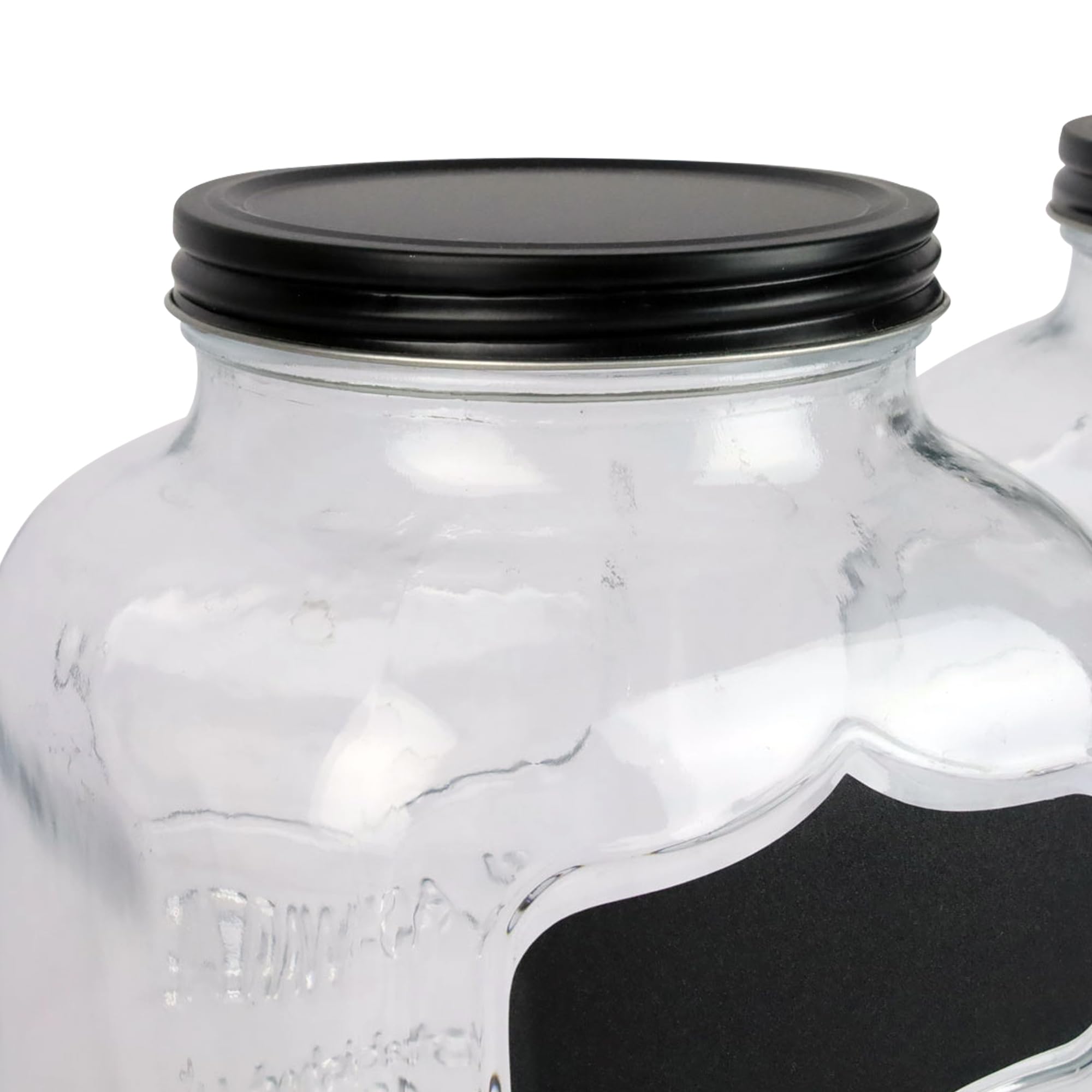 Dispenser Bevande Con Rubinetto 2x4L Con Supporto - Set 2 Dispenser Acqua In Vetro Per Limonata, Succo, Tè Freddo E Cocktail, Caraffa Con Rubinetto E Coperchio