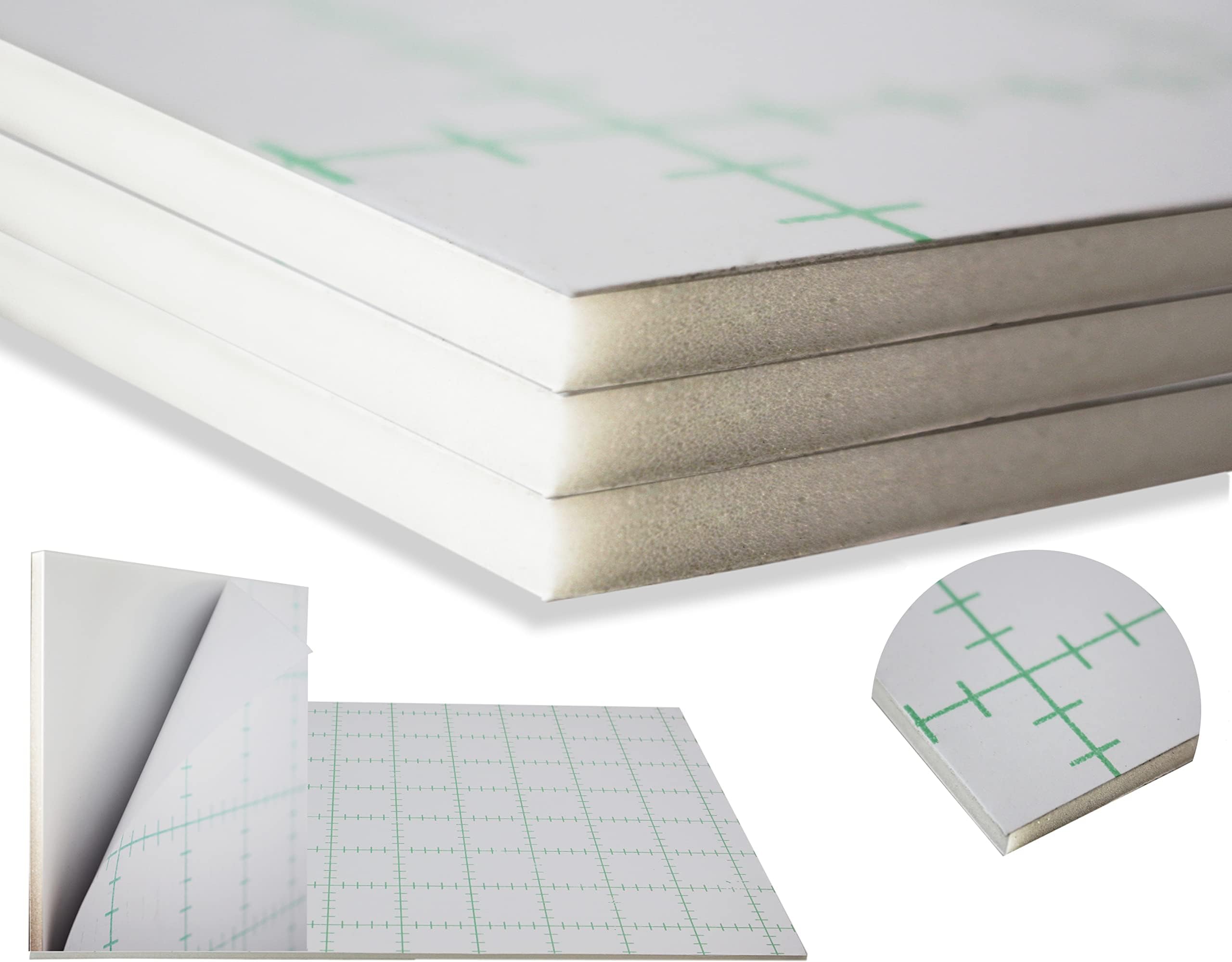 3/16" White 1 Side Self Adhesive Foam Core Boards 8.5x11-100 Pack. Many Sizes Available. Acid Free Craft Poster Board for Signs, Buffered Presentations, School, Office and Art Projects