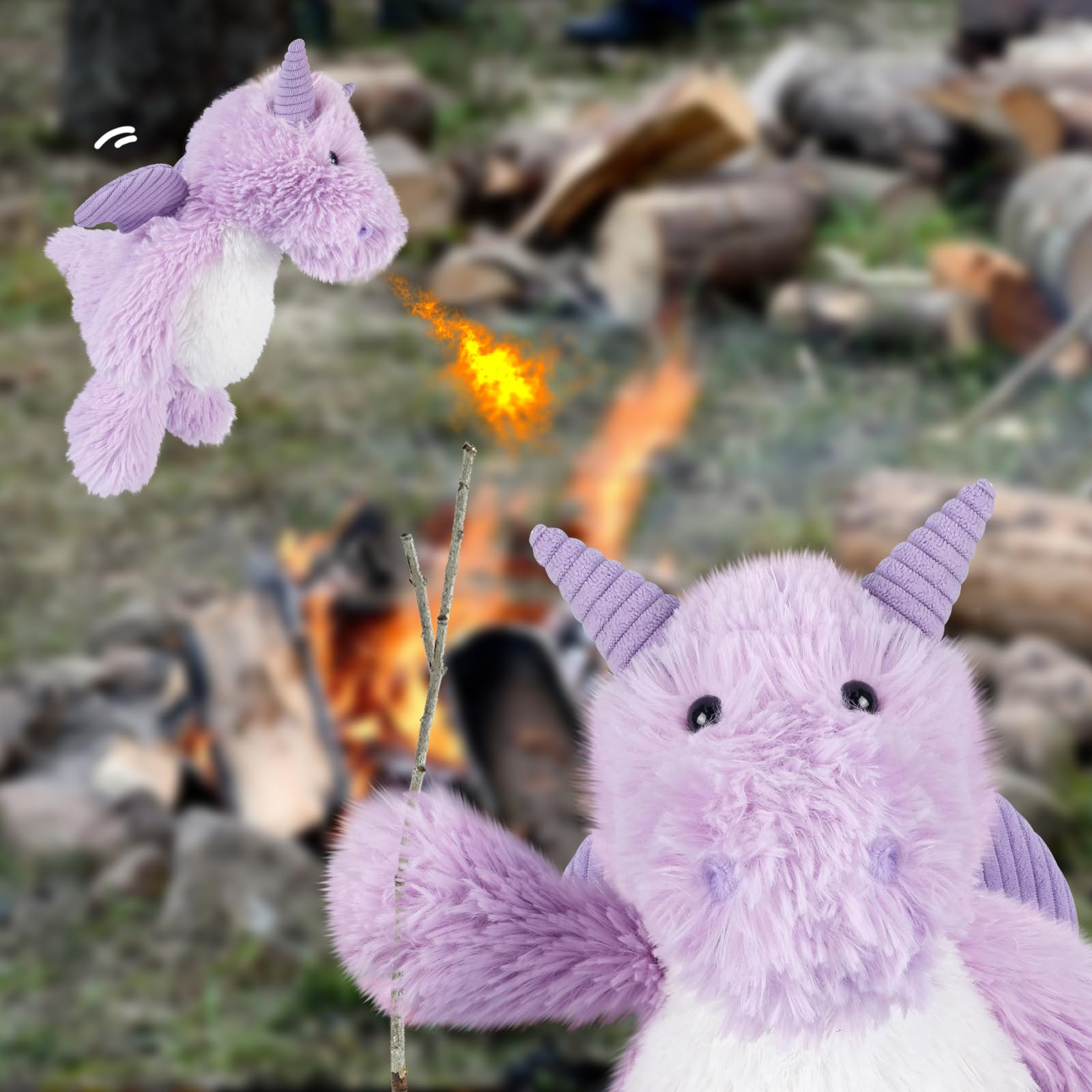 SuzziPals Heatable & Coolable Dragon Plush, Microwavable Heating Pad Stuffed Animal for Soothing & Relaxation, Dragon Gifts for Kids, Cute Plush Toys - Image 9