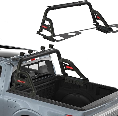 Barra antivuelco  Barra enrollable ajustable deportiva para camioneta de tamaño mediano compatible con Tacoma, Ford Ranger, Canyon, Nissan Frontier,
