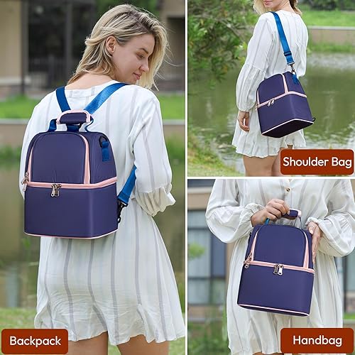 Miniatura 39 de NCVI Bolsa enfriadora de leche materna con 2 paquetes de hielo, bolsa para extractor de leche con enfriador para 6 botellas, bolsa enfriadora de Gris