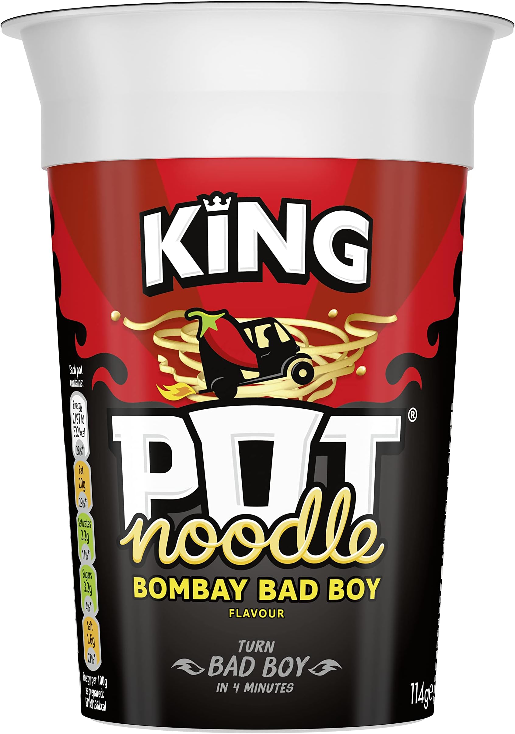 Bombay Bad Boy King Pot Vegetarian quick to make noodles Instant Noodle 114 g