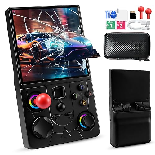 Miniatura 9 de DC40V - Consola de juegos retro de mano, consola de juegos retro de 4.0 pulgadas con más de 20000 juegos clásicos precargados, sistema Linux de