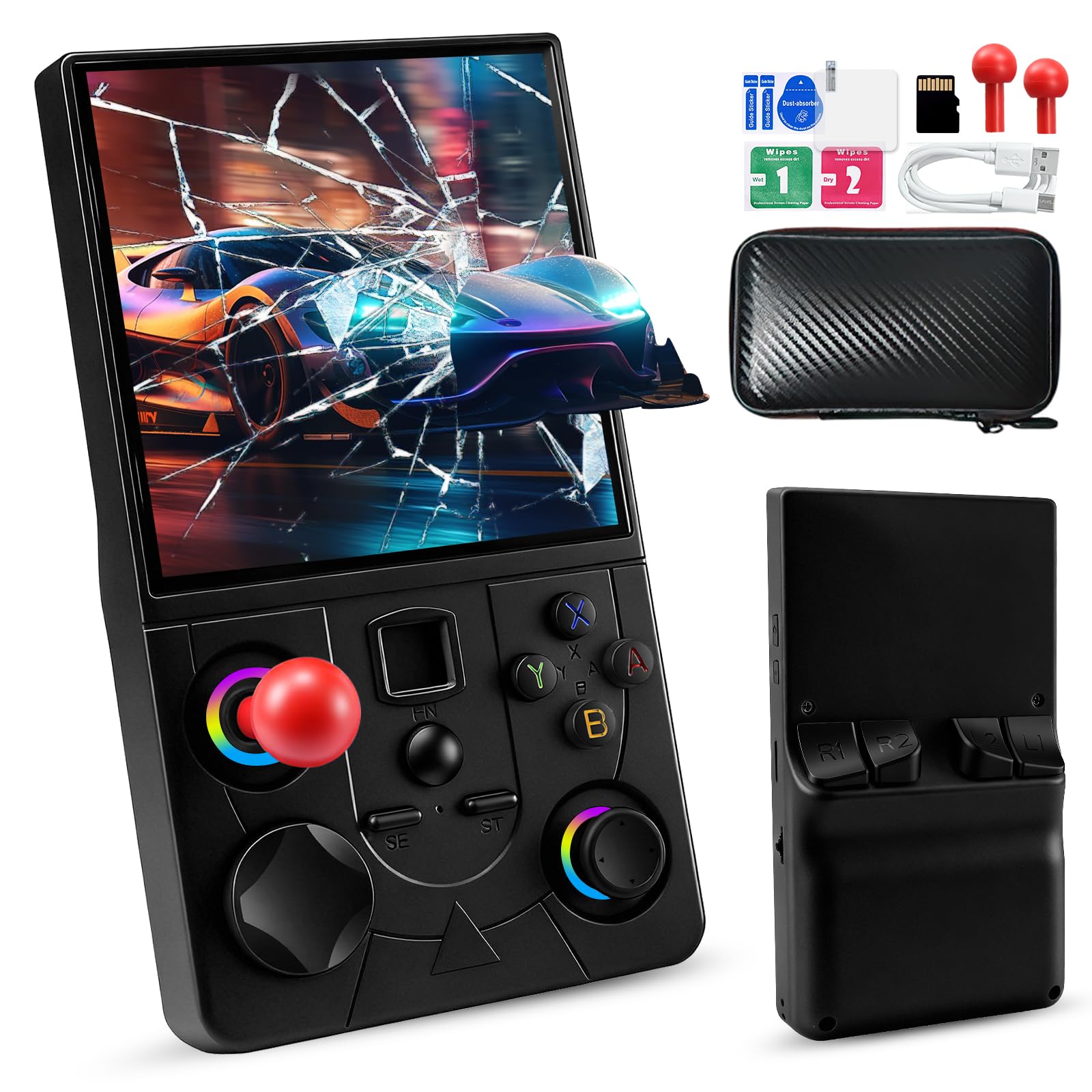 UYTGXEN DC40V Retro Handheld Game Console in black