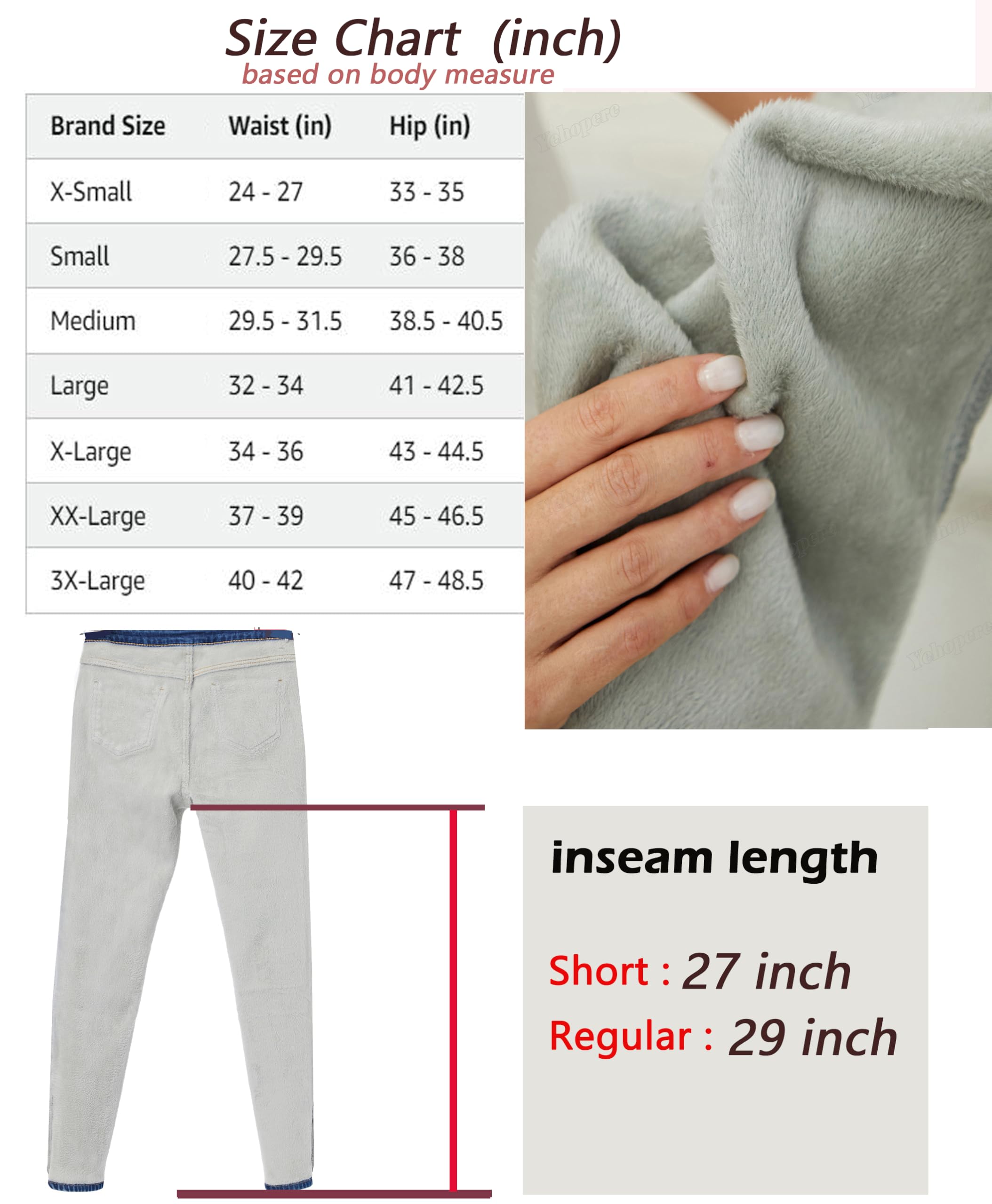 Fakanhui Pantalones Vaqueros con Forro Polar para Mujer, de Invierno, con Forro Polar, con Forro Vaquero, térmico, cálido