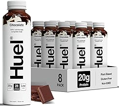 Huel Ready-to-drink Meal, Chocolate Protein Drink, 8 x 500ml Bottles, Protein Shakes, Pre-Portioned Meal, 20g of Protein per Bottle, Rich in Essential Vitamins, Minerals, Meal Replacement Shake