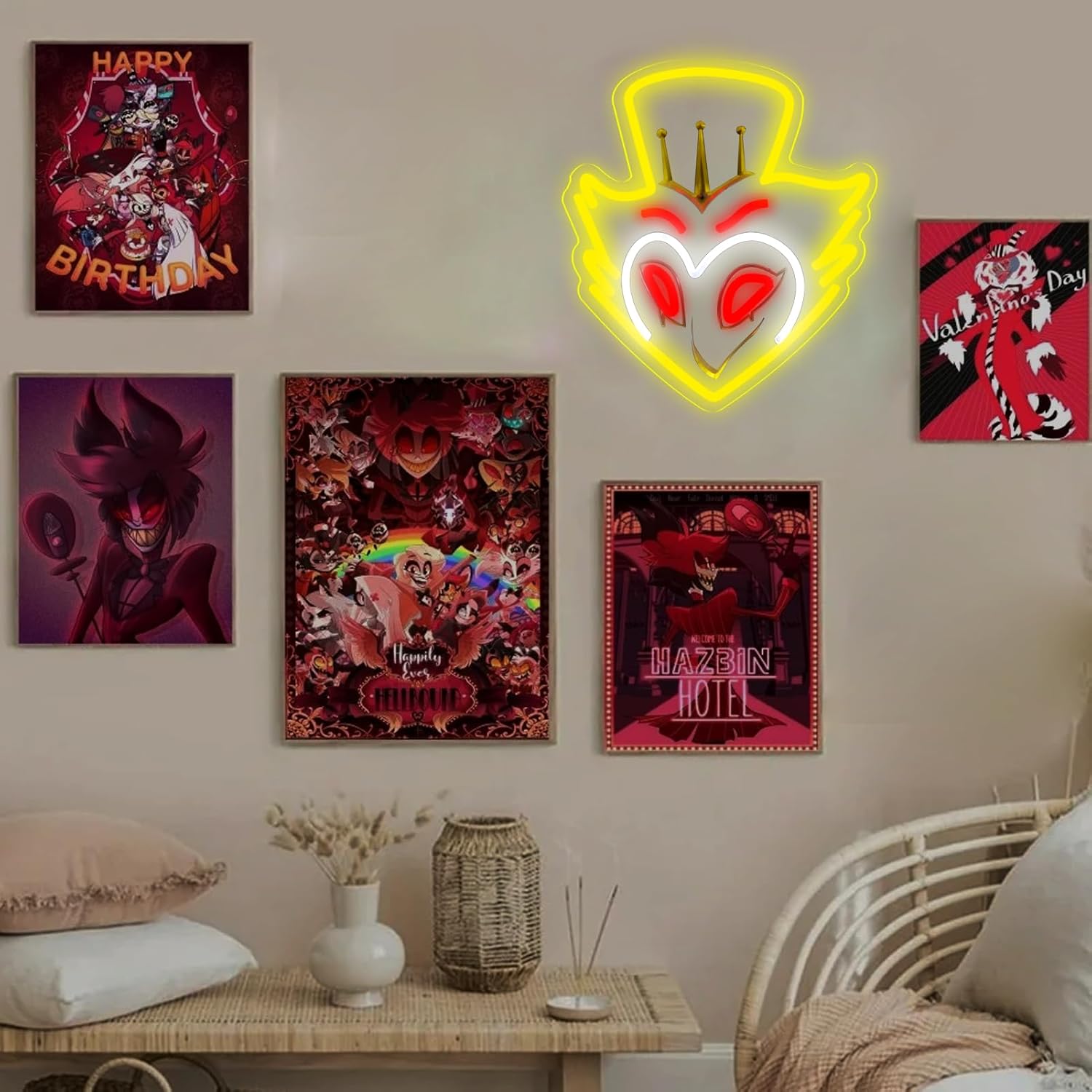 Anime Owl Demon LED Neon Sign, Dimmable USB Powered Neon Light for Wall Decor, Cartoon Owl Neon for Bedroom, Game Room, Living Room, Party Decoration, Gift for Anime Fans
