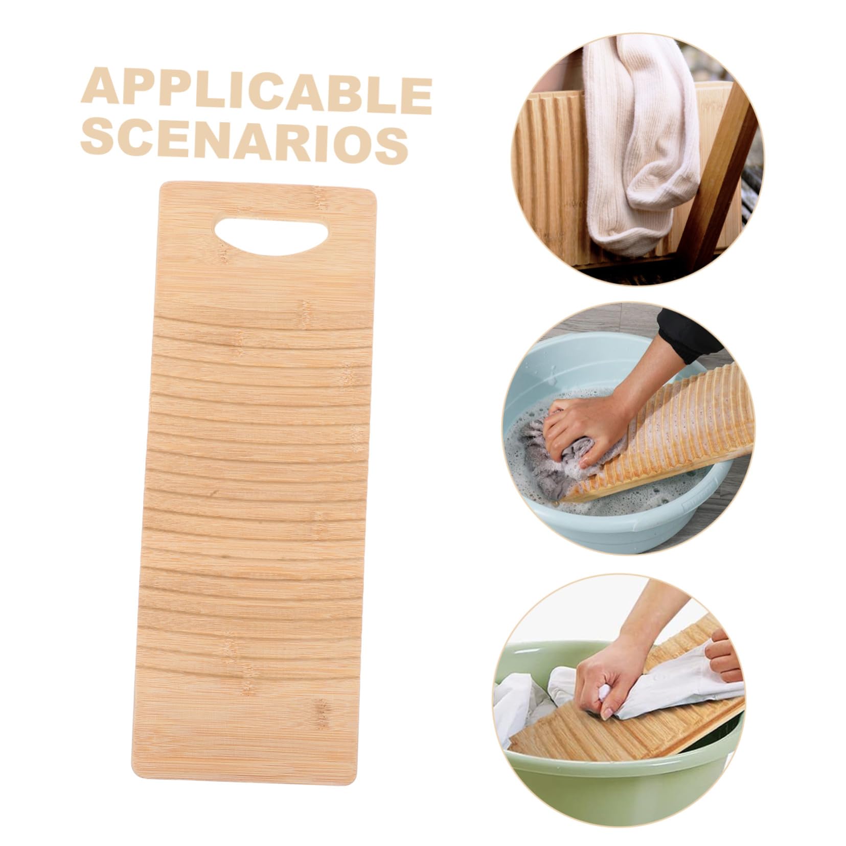 POPETPOP ASSE per Lavare Mano Vestiti in Legno Resistente Design Vintage Utensile Portatile per Bucato Domestico Facile da Usare e Riporre