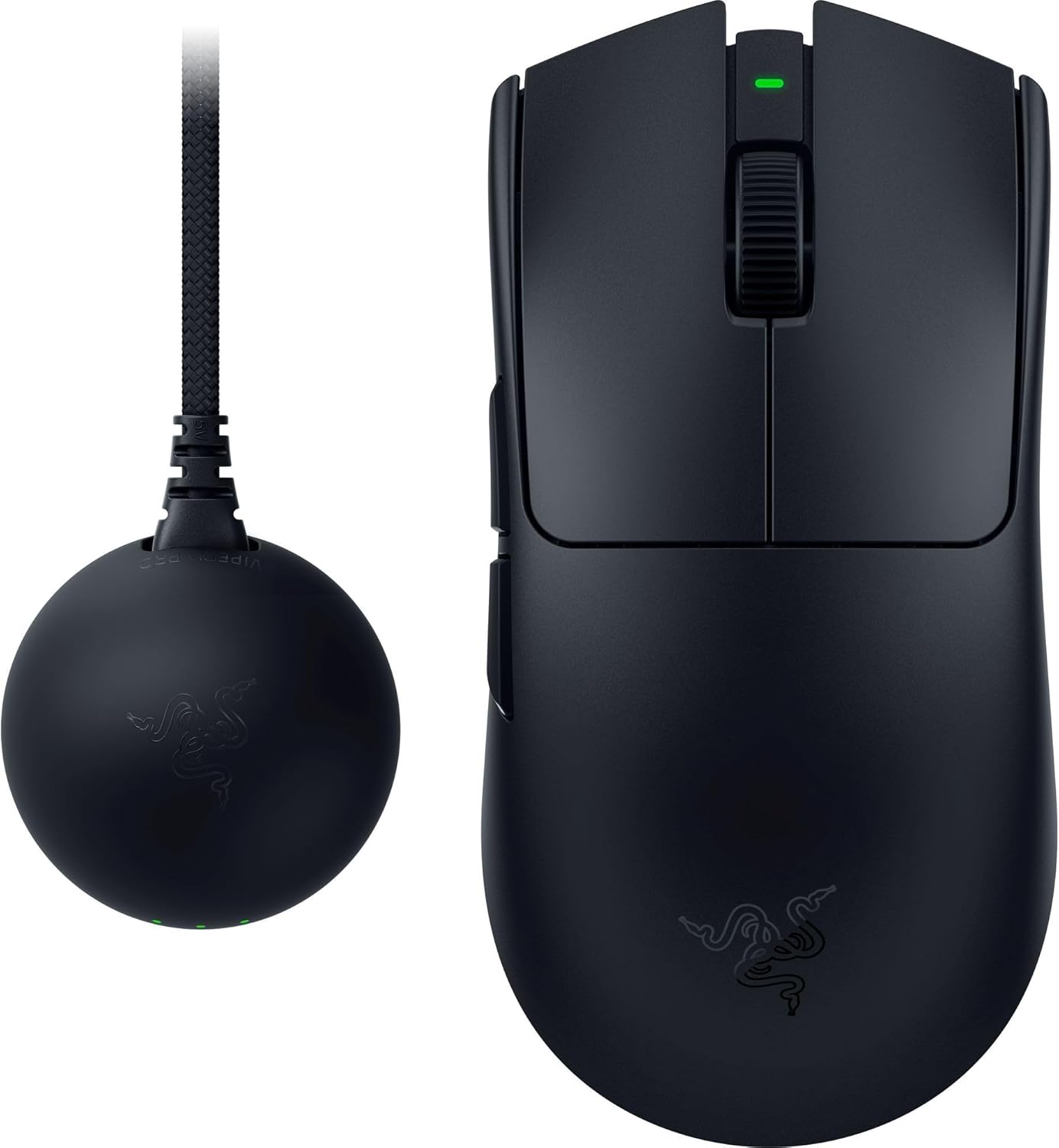 Viper V4 Pro - Mouse da gaming wireless simmetrico per eSport - Ultraleggero 49 g - HyperSpeed Gen-2 polling a 8 KHz - Sensore Focus Pro 50K - Rotella di scorrimento ottica - PC/Mac | Nero - Mouse gaming