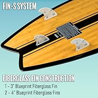 Vista 5 de Ronix Koal Classic Fish Wakesurf Board for All Levels Versatile Forgiving Surf-Style Board with Tool-Free Fin-S System & Swallowtail Best for