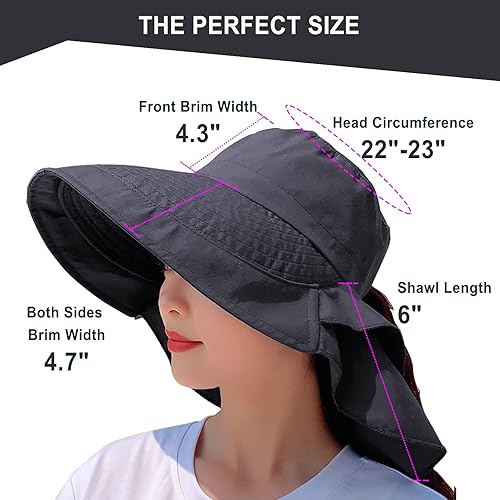 Miniatura 5 de ANOTHER CHOICE Sombreros de sol para hombre, malla impermeable, ala ancha, protección UV, cubo de pesca, bonnie, senderismo, playa, sombrero al aire