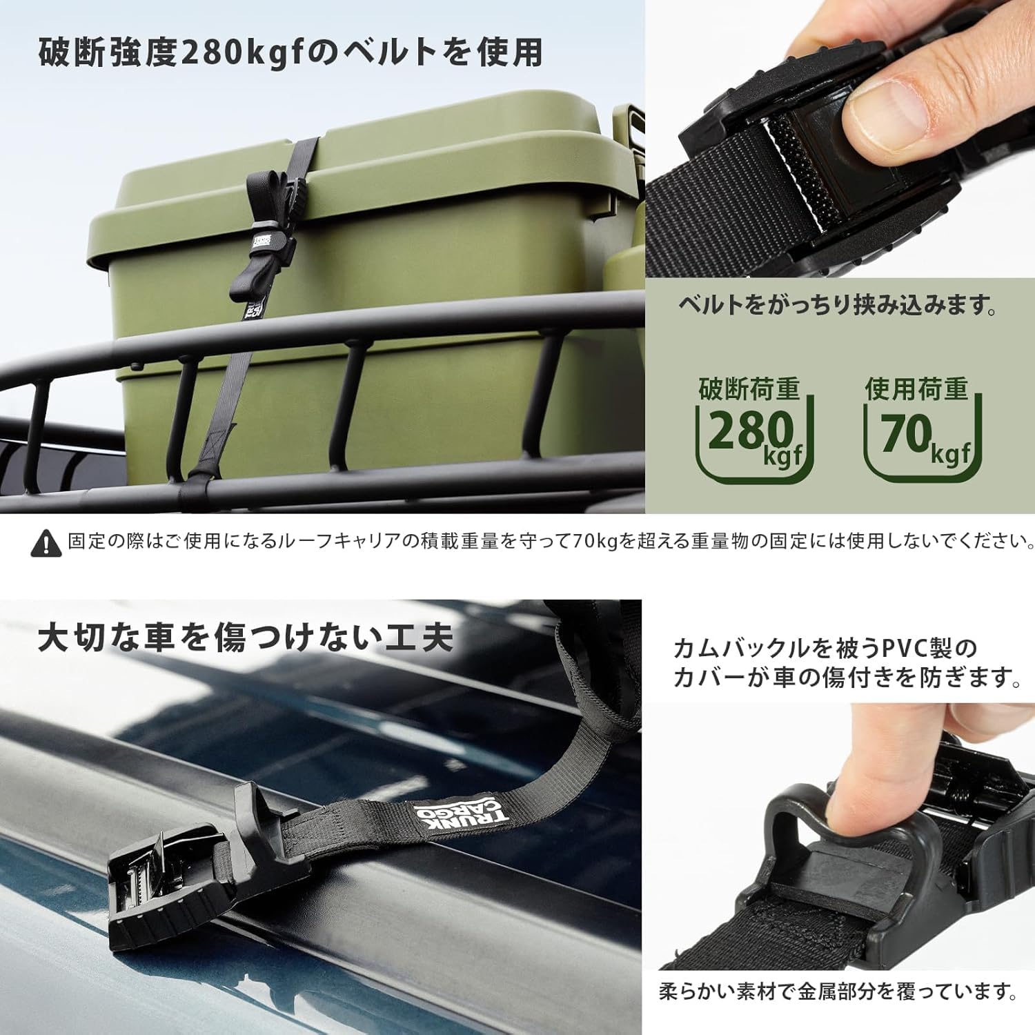 リス(RISU) トランクカーゴ ルーフキャリア ベルト