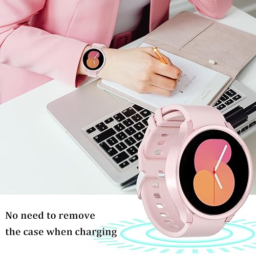 Miniatura 10 de Paquete de 6+6 para Samsung Galaxy Watch 6 Classic - Funda protectora de pantalla de 1.772 pulgadas, vidrio templado antivaho y cubierta protectora