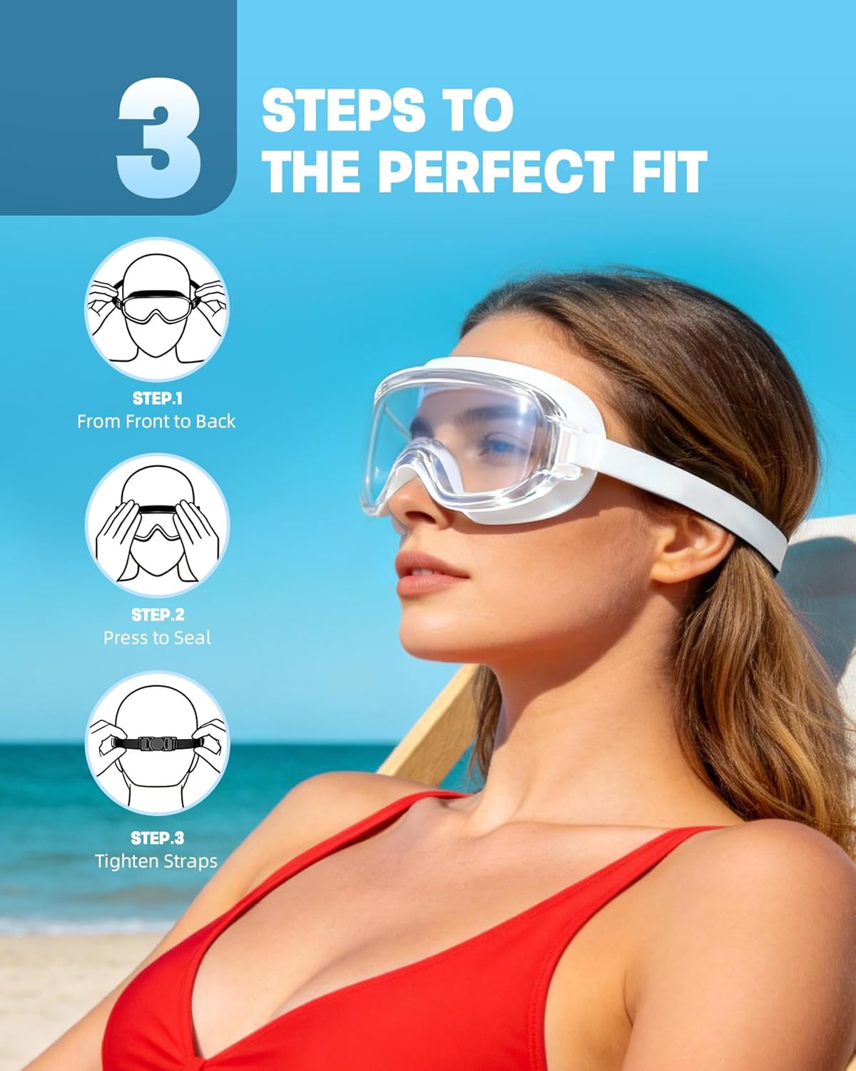 Aegend Swim Goggles Adult 2 Pack, Frameless 180°Clear Wide View Anti-Fog/UV, Fashion Men Women Pool Swimming Goggles